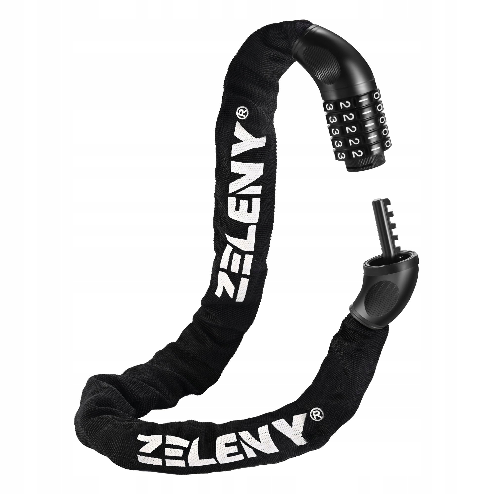 Zamek Rowerowy Anti-Theft 5 Cyfr 90 cm Łańcuch 7 mm