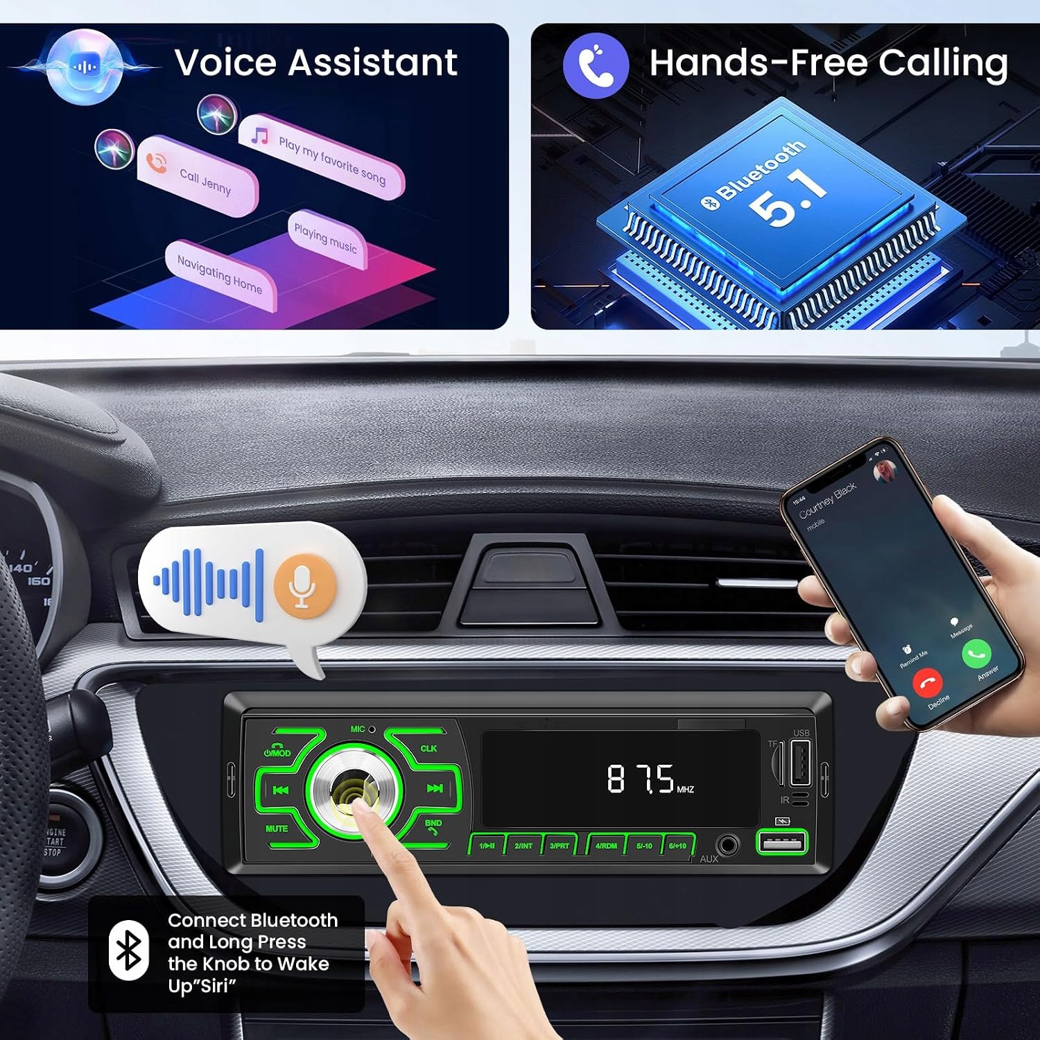 Radio Samochodowe RDS Bluetooth MP3 USB AUX FM AM
