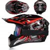 Kask Motocrossowy dla Dzieci z Rękawiczkami MTB Enduro Pełnotwarzowy roz S