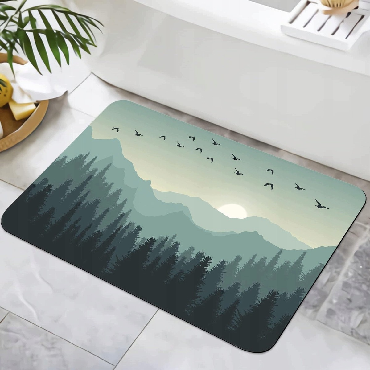Mata Łazienkowa Antypoślizgowa Zomer 40x60cm Mikrofibra Szybkoschnąca