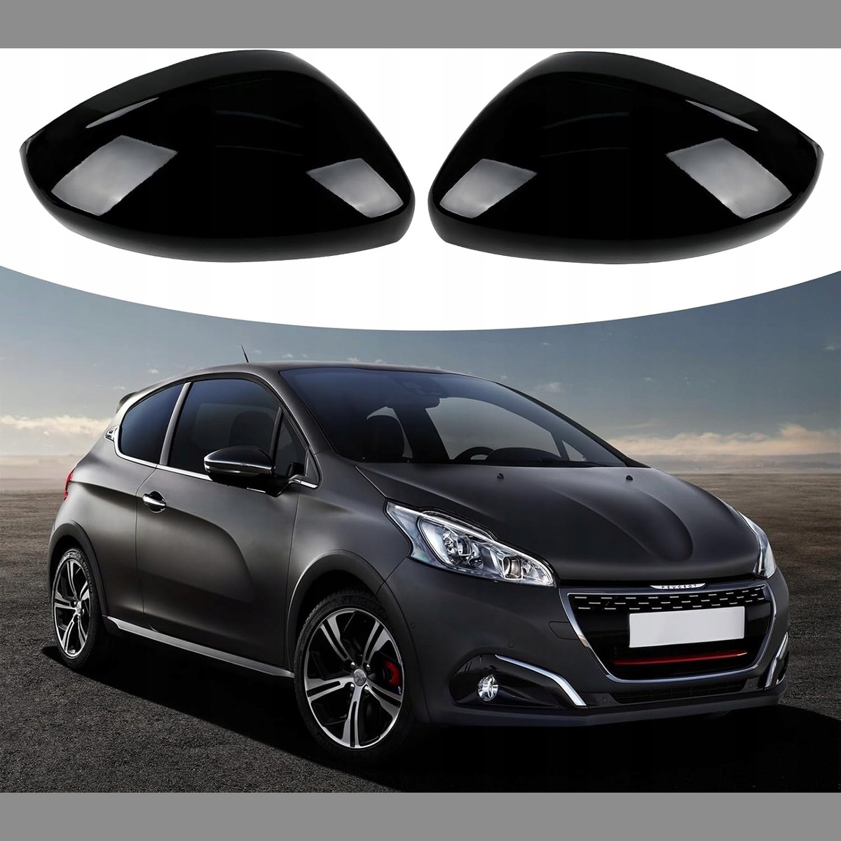 Nakładki na Lusterka Samochodowe Peugeot 208 2012-2019 2 Sztuki ABS