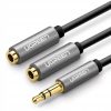 Rozdzielacz Ugreen AV123 Mini Jack 3,5 mm 2x 20 cm Czarny