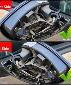 Nakładki na Lusterka Peugeot 208 2012-2019 2 Sztuki Czarne ABS