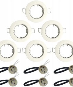 KingYH 6 Sztuk LED Reflektory Oprawy Sufitowe GU10 Białe