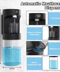 Dalugo Automatyczny Dozownik do Płukania Jamy Ustnej 600 ml Czarny