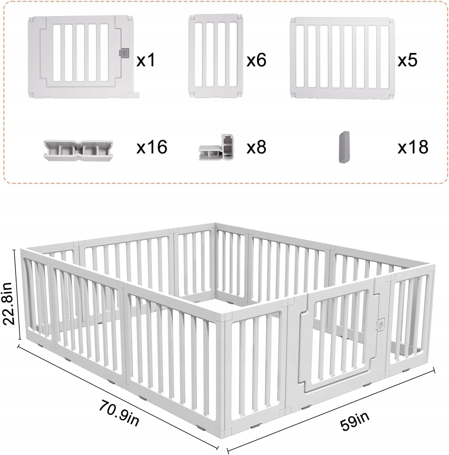 Gupamiga Kojec Dla Niemowląt 150x180cm PLP-WL071-12