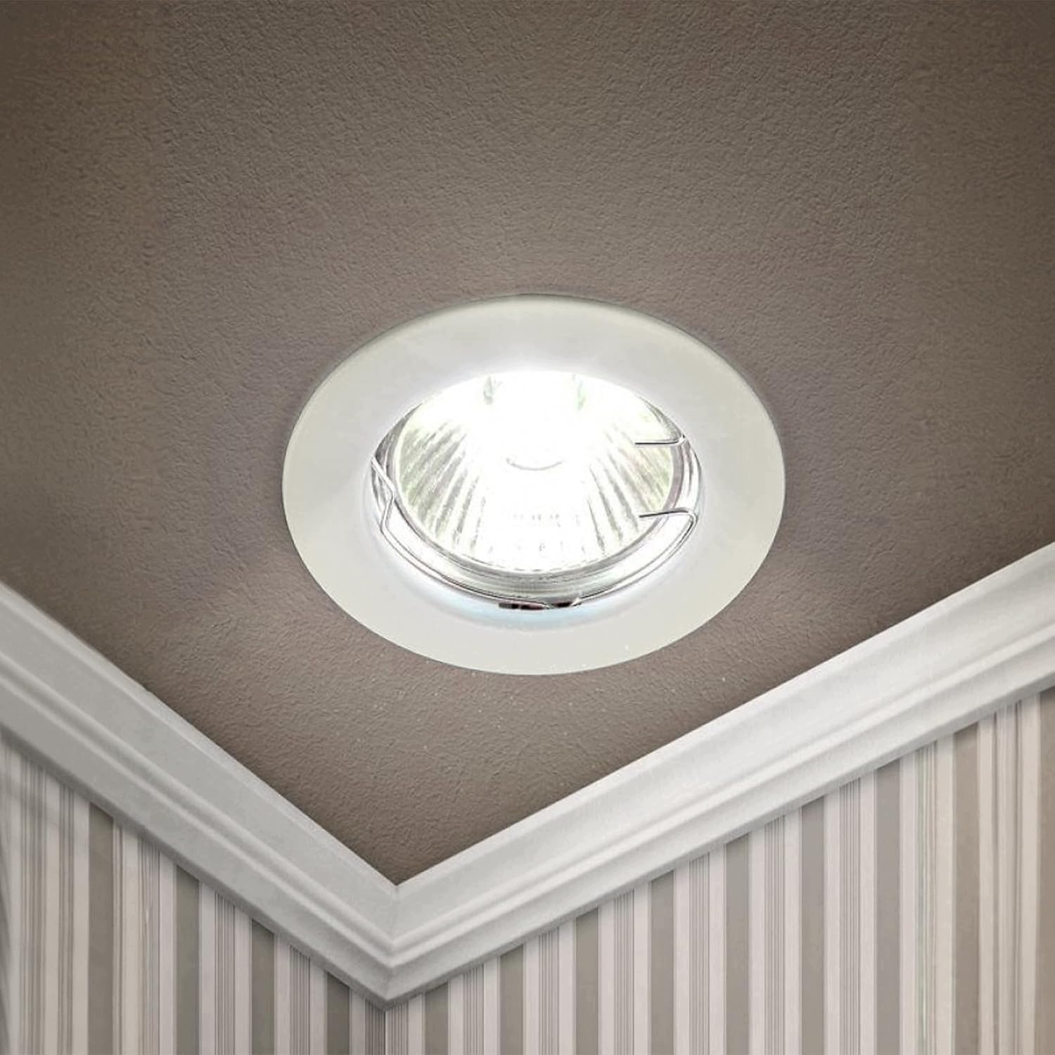 KingYH 6 Sztuk LED Reflektory Oprawy Sufitowe GU10 Białe