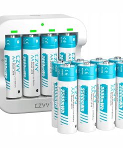 Akumulatory Litowe AA 1.5V 3500mWh Z Ładowarką 4 Sztuki