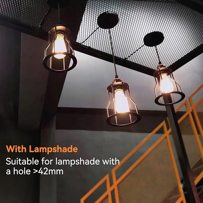 COZZY Vintage Lampa Sufitowa Wisząca Srebrna Skręcona E27