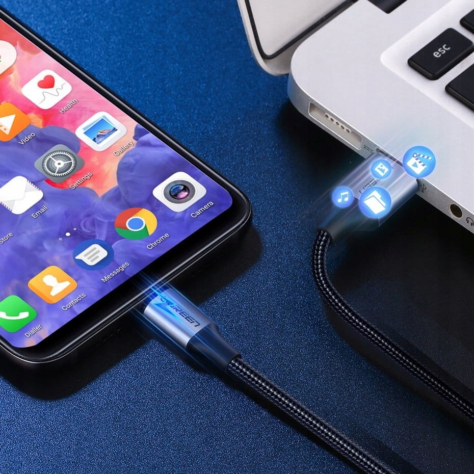 Kabel Ugreen USB - USB Typ C 2 m Czarny Quick Charge 3.0